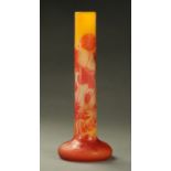 An Emile Galle Nancy "Pavots" cameo glass vase, circa 1904-6,