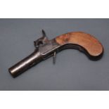 William Murdoch of Whitehaven percussion pocket pistol, folding trigger, 2 inch barrel.