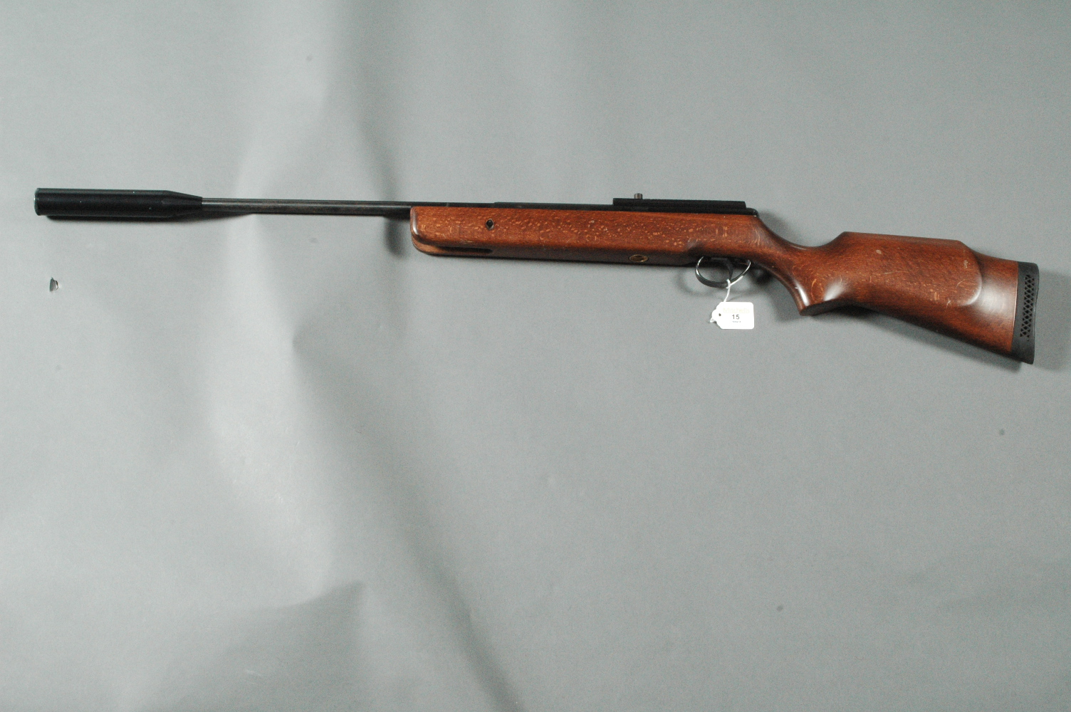 Early BSA pre-charged .22 air rifle, break barrel. Serial No. D802322.