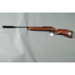 Early BSA pre-charged .22 air rifle, break barrel. Serial No. D802322.