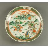 A late 19th/early 20th century Chinese Famille Verte charger,