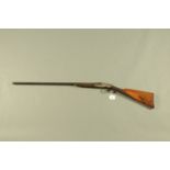 Belgian 410 side/side hammer shotgun, 28 inch barrels, cylinder and cylinder choke, top lever,