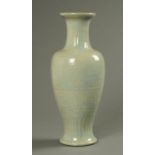 A large 19th century Chinese Celadon vase. Height 46 cm.