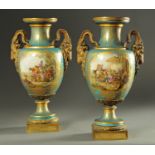 A pair of 19th century Sevres porcelain ormolu mounted vases,