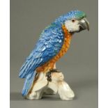 A Bing & Goebel parrot, polychrome. Height 22 cm.