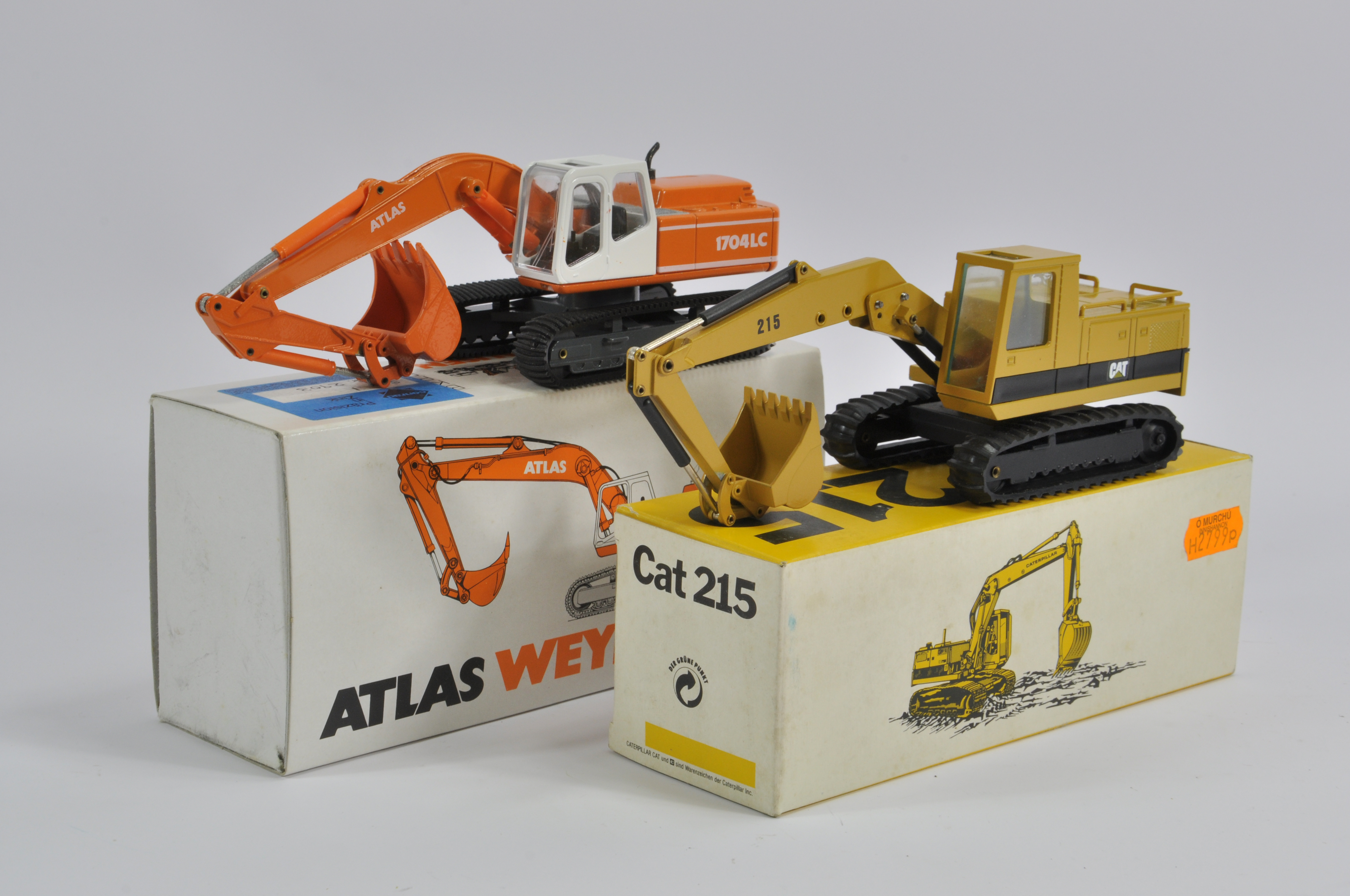 Conrad No. 2906 Atlas 1704 LC Excavator and NZG No. 160 Cat 245 Hydraulic Excavator. Both Near