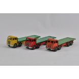 Dinky No. 902 Foden Flat Truck x 3. Some restoration but otherwise Fair to Excellent.