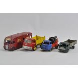 Dinky Commercials group including Horsebox, Cement Mixers and others. Fair to Very Good. (4)