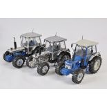 Universal Hobbies 1/32 Ford 7810 Tractor Trio including Silver Jubilee, Chrome Edition and