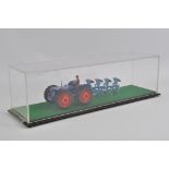 Finely Built 1/32 Model of a County Fordson Super Major with Plough. NM to M.