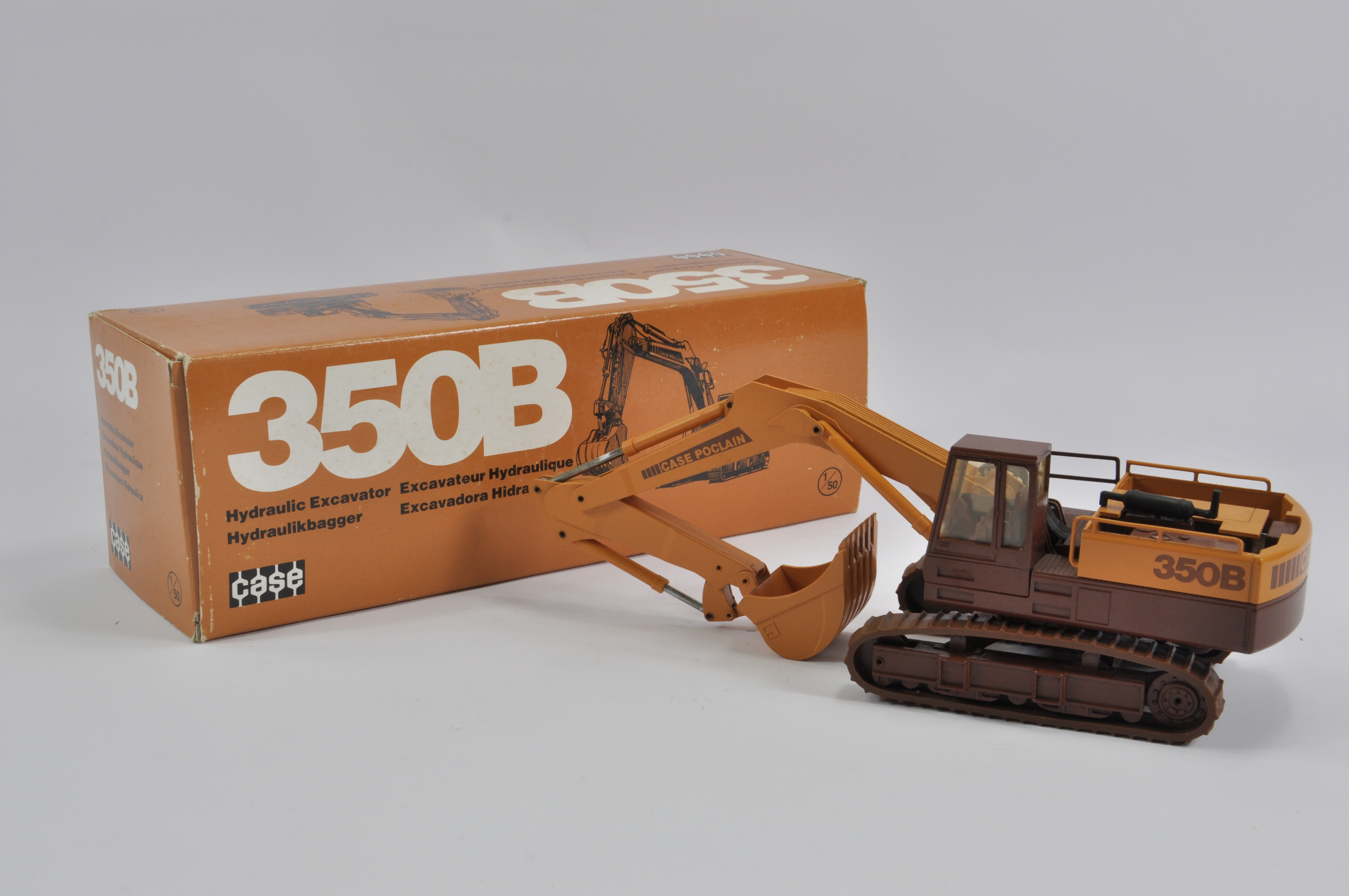 Conrad 1/32 scale Case Poclain 350B Excavator. E to NM in VG Box.