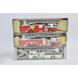 Trio of Conrad 1/50 Fire Trucks. NM to M. (3)