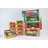 Selection of Diecast cars including Burago and others. Various scales. Generally M in Boxes. (13)