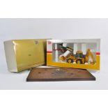 Joal 1/50 50 Years of JCB Gift Set including Sitemaster Backhoe and Trailer. M in E Box.
