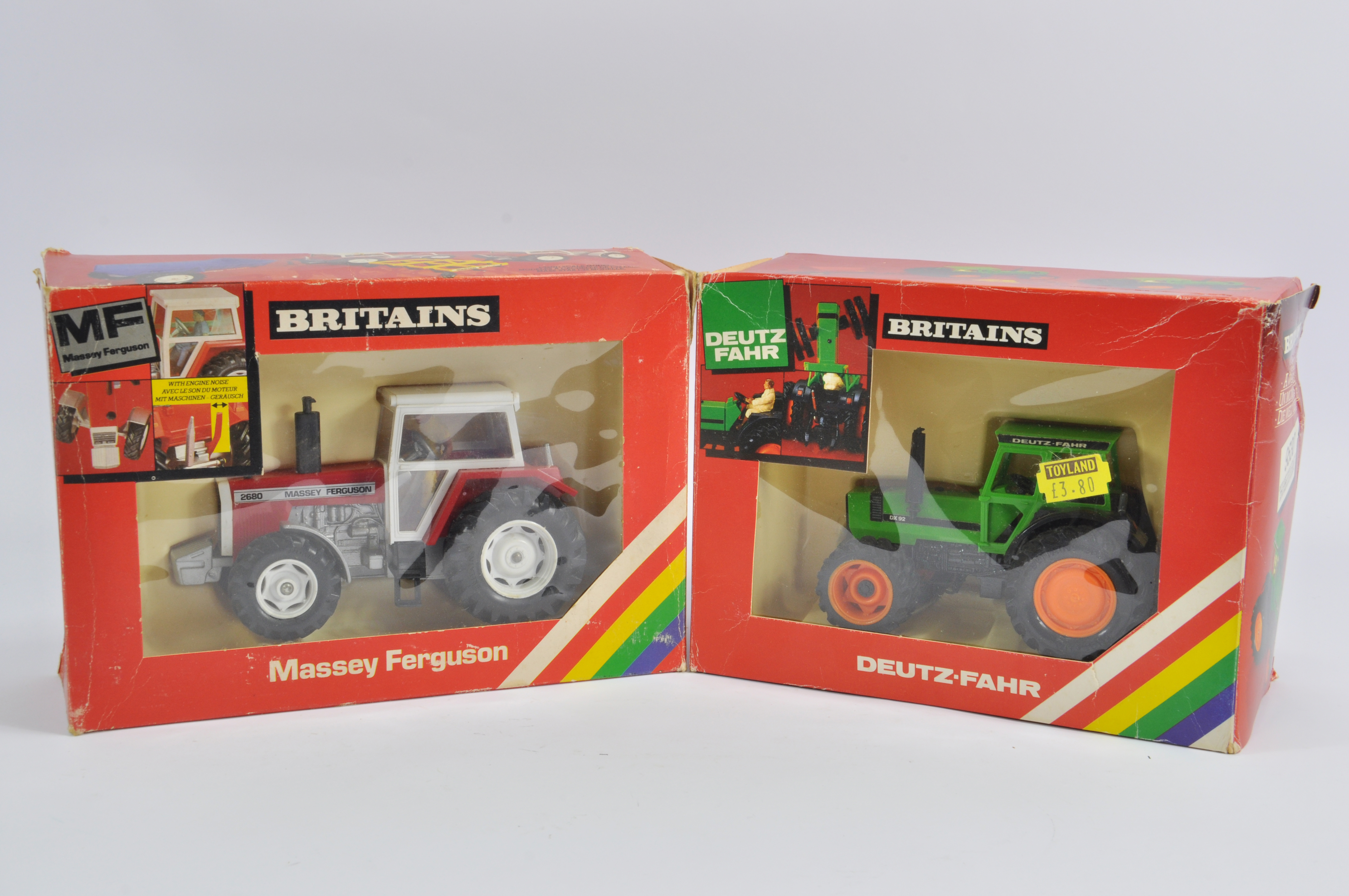 Britains 1/32 Massey Ferguson 2680 Tractor and Deutz DX92. Both NM to M in F to G Boxes. (2)