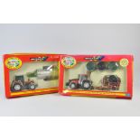 Britains 1/32 Renault 103.54 Tractor and Tanker Set plus Valtra 8750 and Bale Wrapper Set. Both M in