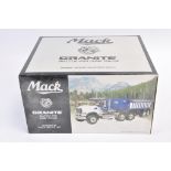 First Gear 1:34 scale Mack Granite Tractor with Dump Trailer. NM-M. Box E.