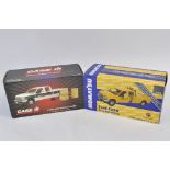 First Gear 1:34 scale Case IH Service Pickup plus Komatsu Ford F250 Pickup. NM-M in E Boxes. (2)