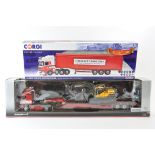 Motorart 1/50 scale Truck, Low Loader and Excavator Set plus Corgi Diecast Truck - Scania