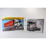 Duo of Italeri 1/24 Scale Truck Model Kits. Magirus Deutz 360M19 Canvas plus Scania R730 V8. As New.