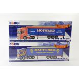 Corgi 1/50 Limited Edition Truck and Trailer Sets including Motward Timber and Beatty's Fuels. M