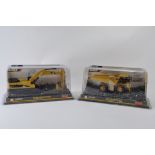 Norscot 1/50 CAT 385C Hydraulic Excavator plus CAT 775 E Highway Truck. M in E Boxes. (2)