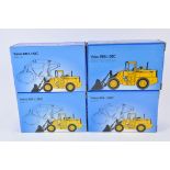 Volvo / Scoop 1:50 construction models including Volvo BM L180C Wheel Loader x 3 (Different