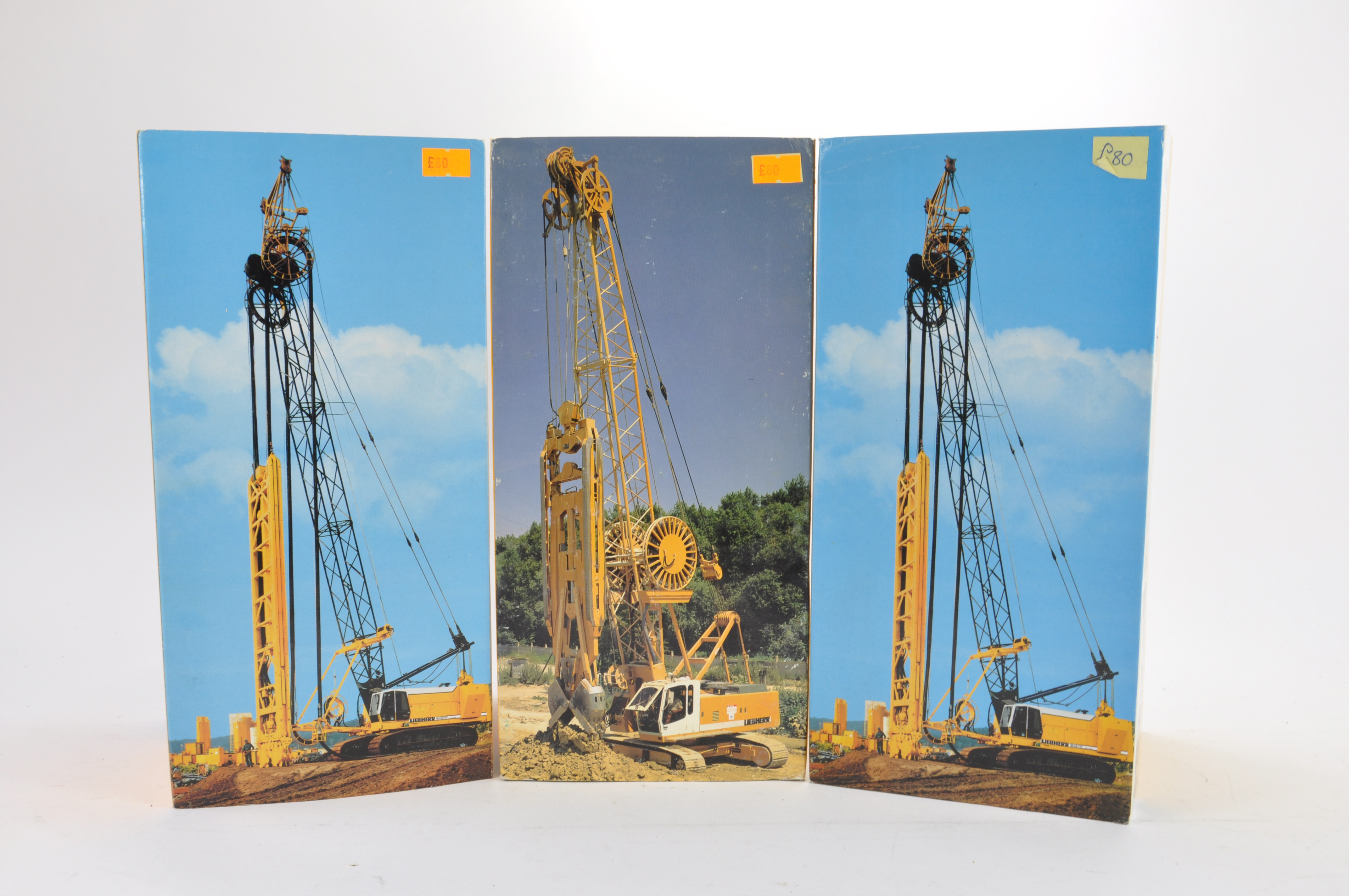 Trio of Conrad Liebherr 1/50 scale Tracked Cranes. Generally NM to M in VG Boxes. (3)