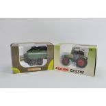 Universal Hobbies 1/32 Fendt Baler plus Claas Celtis Tractor. VG to E in Boxes. (2)