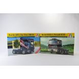 Duo of Italeri 1/24 Scale Truck Model Kits. Scania 164L Top Class plus Berliet R352. As New. (2)