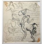 LEON UNDERWOOD [1890-1975]. Studies for Sculpture. Ink. Signed, 20 x 18 cm. Provenance: private