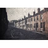 STUART WALTON [1933 - ]. Servia Place, Leeds, 1971. Oil on canvas board painting. Signed, 53 x 78