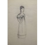 LESLIE HURRY [1909-78]. Woman. Pencil drawing. 35 x 25 cm. Provenance: private collection, UK –