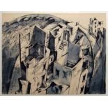 JOHN MINTON, R.A. [1917-57]. Blitzed City, 1941. Ink and wash drawing. 18 x 23 cm. Provenance: