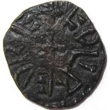 Anglo Saxon coin - Kings of Northumbria AETHELRED 11 [841-50] styca. Moneyer – WULFRED. Obv. +