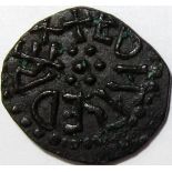 Anglo Saxon coins - Kings of Northumbria AETHELRED 11 [841-50] styca. Moneyer – LEOFDEGN. Obv. +