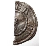Viking - Southern Danelaw ALFRED [898-915] silver cut halfpenny. Viking imitation of Alfred coin