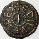 Anglo Saxon coins - Kings of Northumbria AETHELRED 11 [841-50] styca. STAR motif type. Moneyer –
