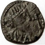 Anglo Saxon coin - Secondary silver sceat [c.710-60] SERIES J, type 36. Obv. bust right with