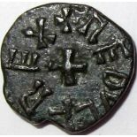 Anglo Saxon - Kings of Northumbria REDWULF [843-4] styca. Moneyer – CUTHBERHT. Obv. +REDVLF REX,