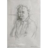 MICHAEL AYRTON [1921-75]. Dylan Thomas [Dawn at Gravesend], 1947. Pencil. Signed, dated and
