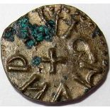 Anglo Saxon coins - Northumbria WIGMUND [837-50] abp. styca. Moneyer – AETHELHELM. Obv. +VIGMVND,