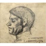 LEON UNDERWOOD [1890-1975]. F L Emanuel, 1932. Charcoal drawing. 10 x 11 cm. Provenance: private