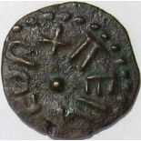 Anglo Saxon coins - Kings of Northumbria AETHELRED 11 / EANRED styca. DOUBLE OBVERSE. Obv 1. +