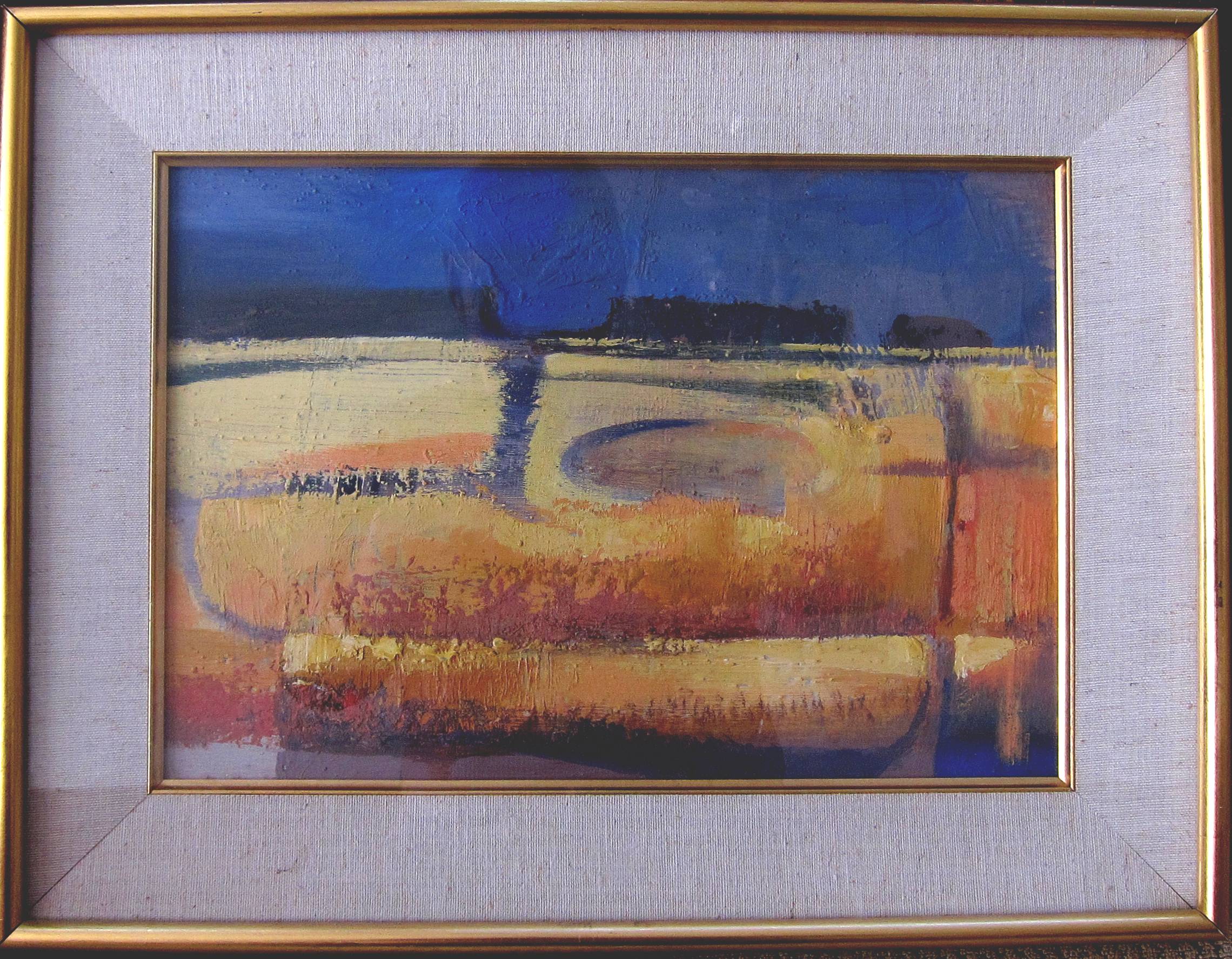 MICHAEL AYRTON [1921-75]. Cornfield, 1961. Oil on board. 24 x 34 cm [overall including frame 33 x 43 - Image 2 of 2