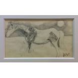 KEITH VAUGHAN [1912-77]. Horse 1, 1941. Pencil drawing. Studio stamp initials lower right. 11 x 19.4