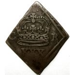 CHARLES 1 [1625-49] silver HALFCROWN. NEWARK Siege piece, 1646. obv. crown with CR at sides and