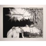 LEO ZOGMAYER [b.1949]. Abstract with Figure, 1986. Etching, edition of 10, artist's proof. Signed,