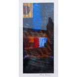 RAY BARRY [b.1931]. Untitled 1 and 11 [2 paintings in the lot]. Acrylic on card. Signed. 18 x 8 cm