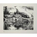 MICHAEL AYRTON [1921-75]. Narcissus. Etching, edition of 75, 10/75. Studio stamp signature on